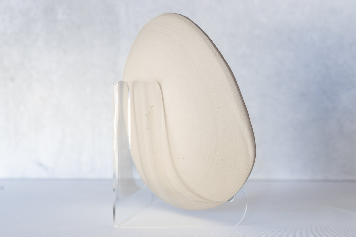 Frosted Blue Carved Decorative Bowl
