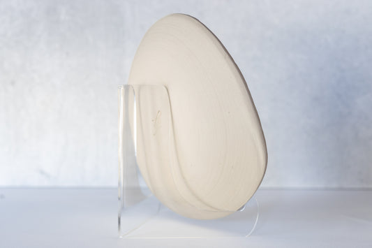 Frosted Blue Carved Decorative Bowl