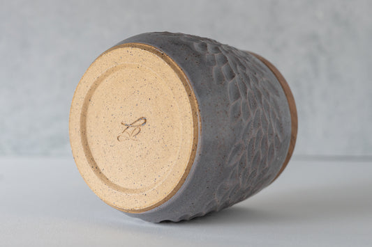 Lavender Carved Lidded Jar