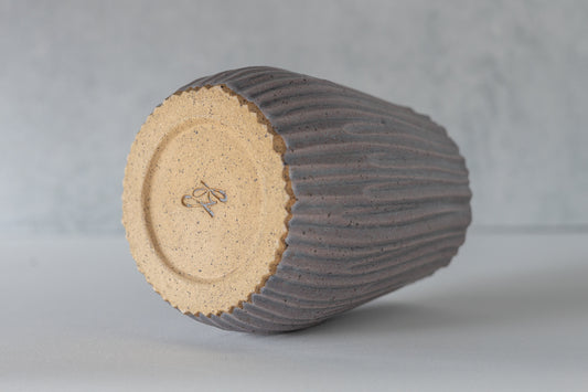 Lavender Carved Vase