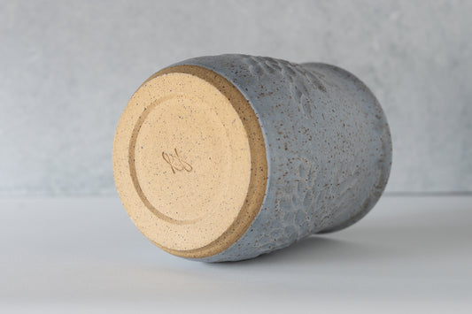 Periwinkle Carved Vase