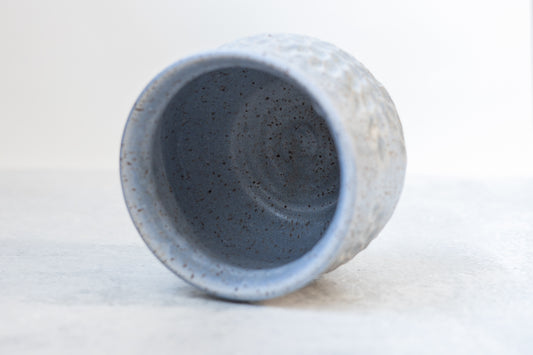 Periwinkle Round Carved Vase