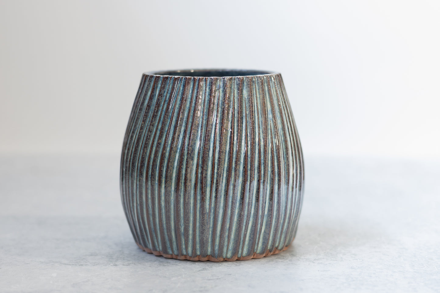 Deep Water Carved Vase