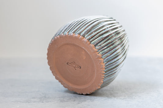 Deep Water Carved Vase