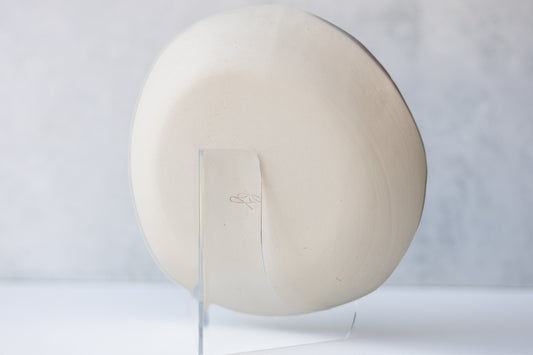 Frosted Blue Carved Decorative Bowl