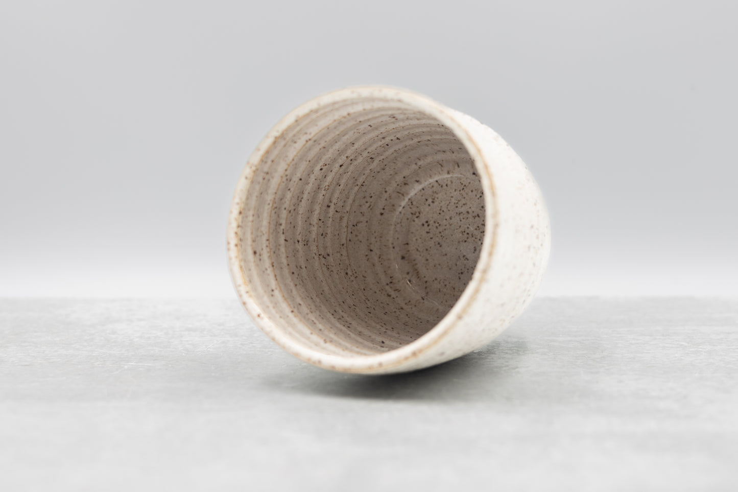 Farmhouse White Speckled Ripple Vase