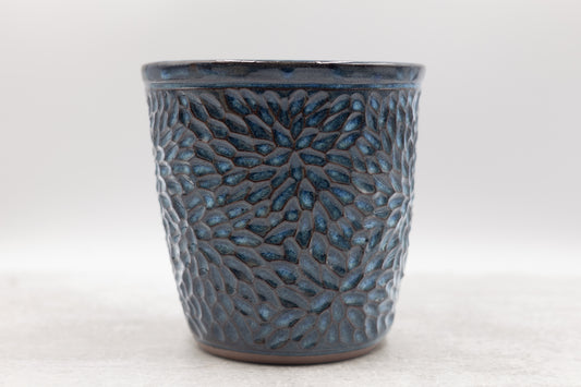 Deep Water Tall Carved Vase