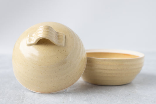 Butter Yellow Lidded Bowl