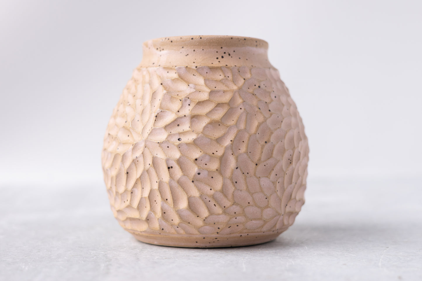Matte Blossom Carved Vase