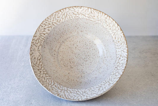 Snow White Carved Serving Bowl