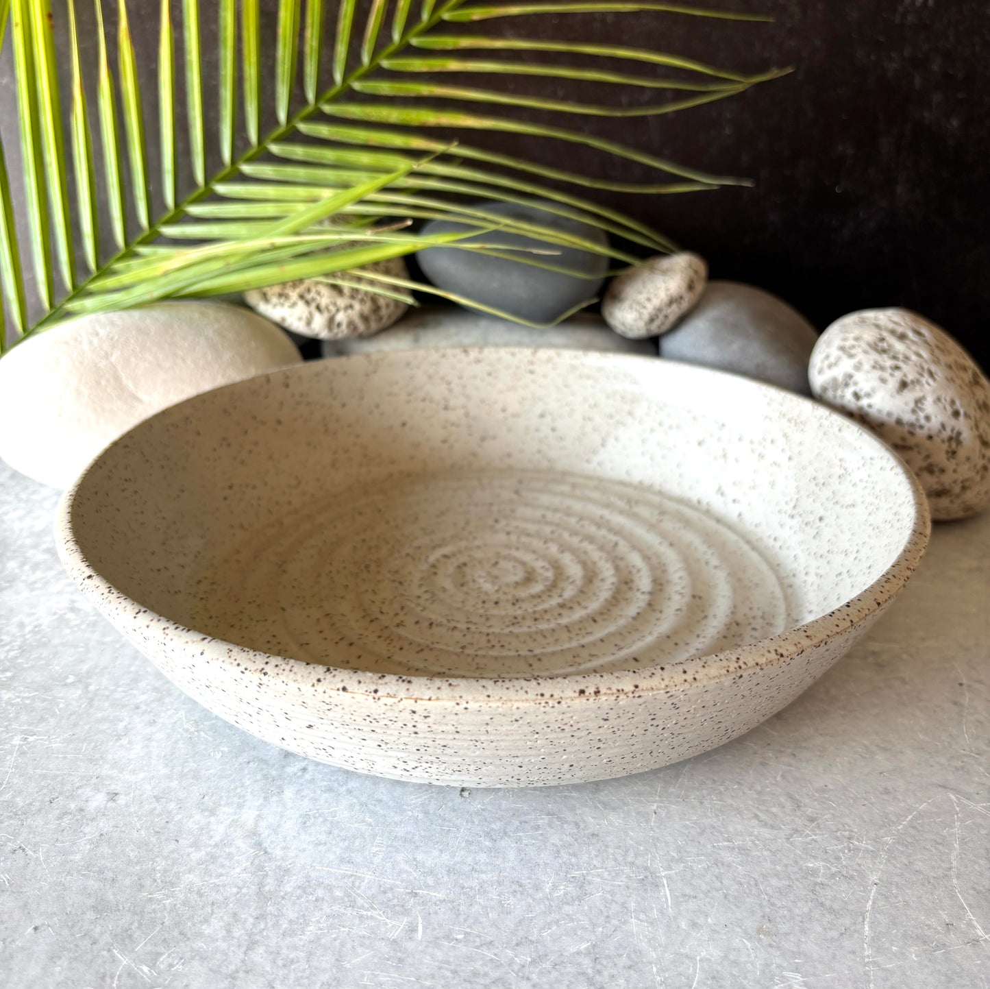 Farmhouse White Low Serving Bowl
