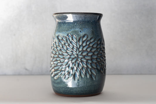 Deep Water  Carved Vase