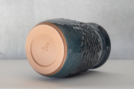 Deep Water  Carved Vase