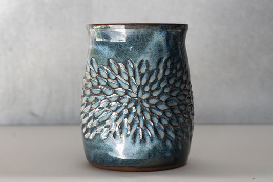 Deep Water Carved Vase
