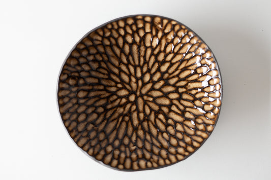 Carved Golden Decorative Trinket Dish