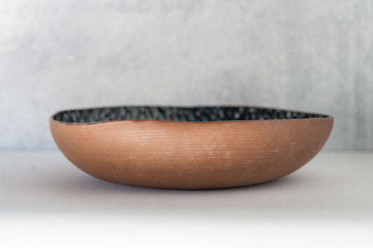 Deep Water Carved Serving Bowl