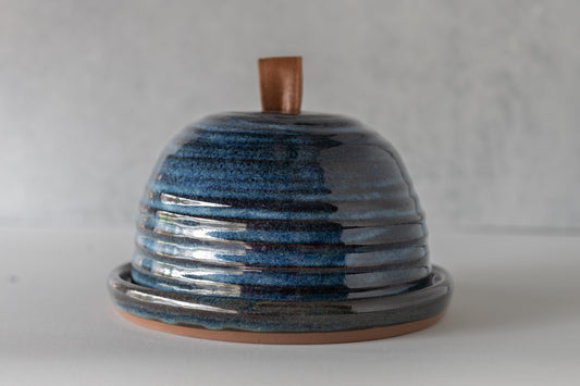 Manitou Blue Domed Butter Dish