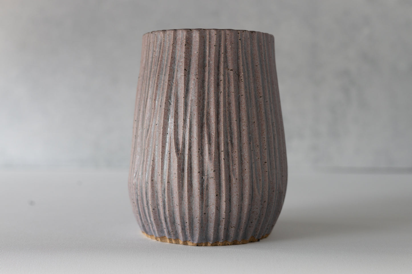 Lavender Carved Vase