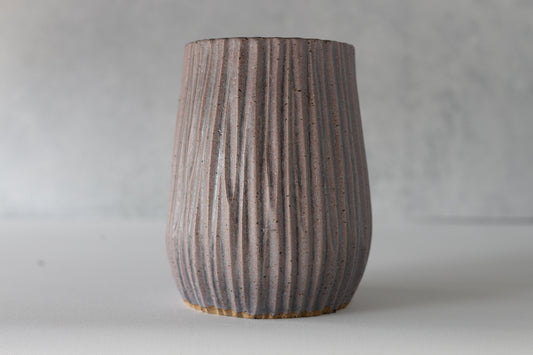 Lavender Carved Vase