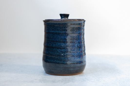 Manitou Blue Tall Lidded Jar