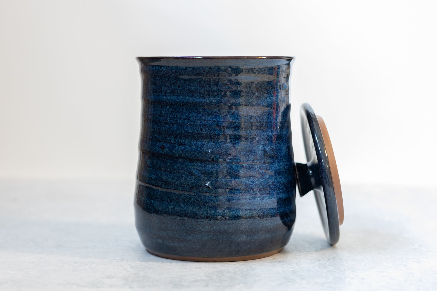 Manitou Blue Tall Lidded Jar