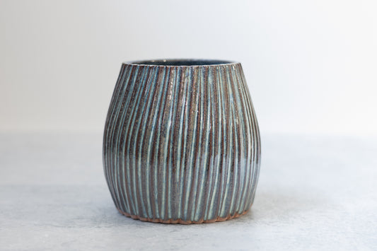 Deep Water Carved Vase