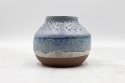 Blue Line Beach Bud Vase