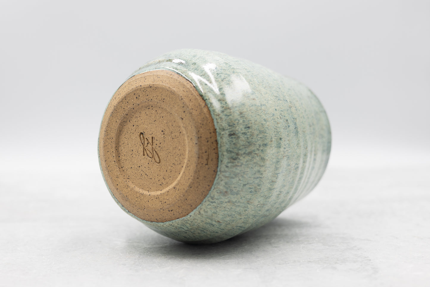 Lake Grass Speckled Ripple Vase