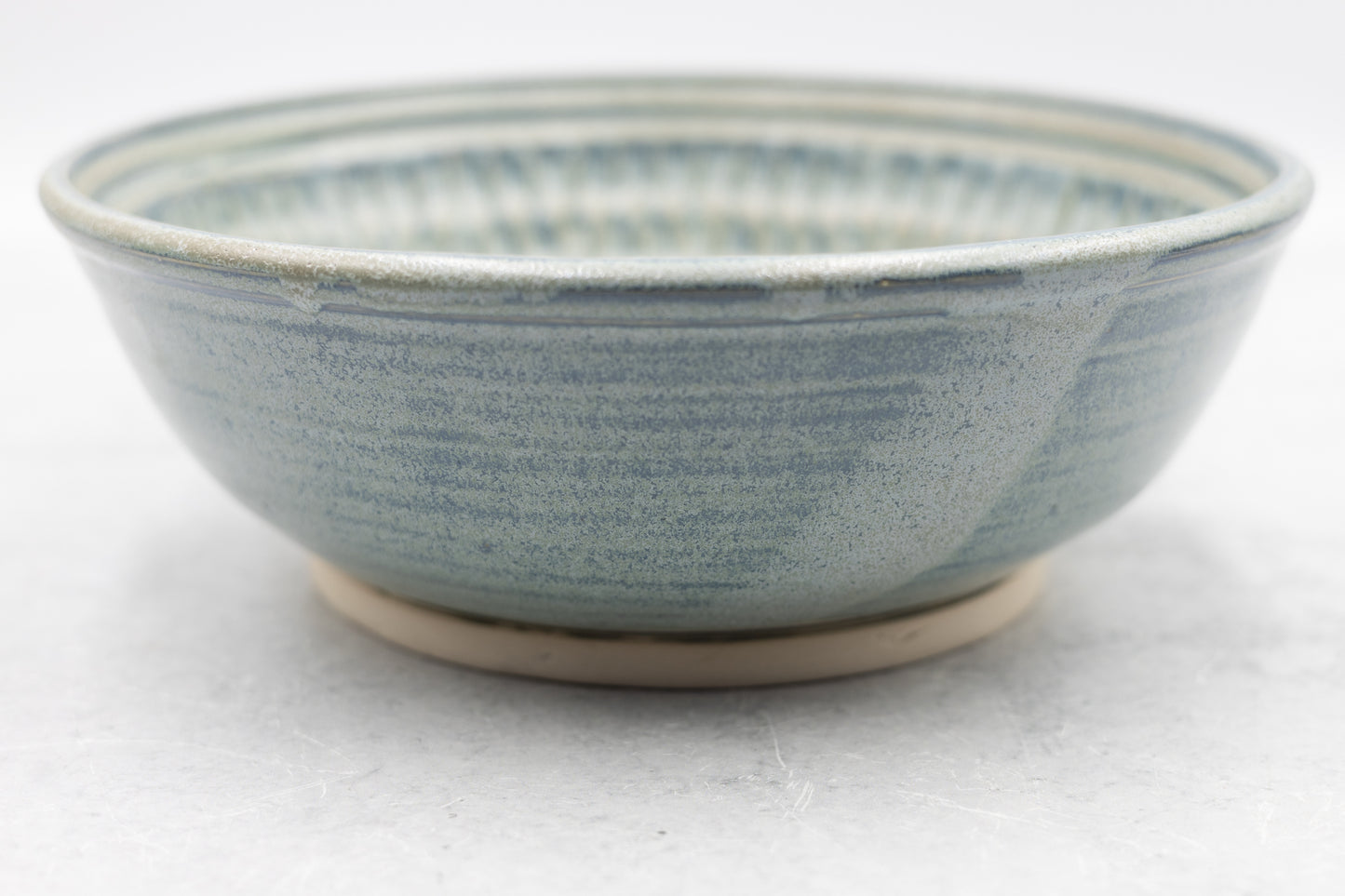 Frosted Blue Large Serving Bowl