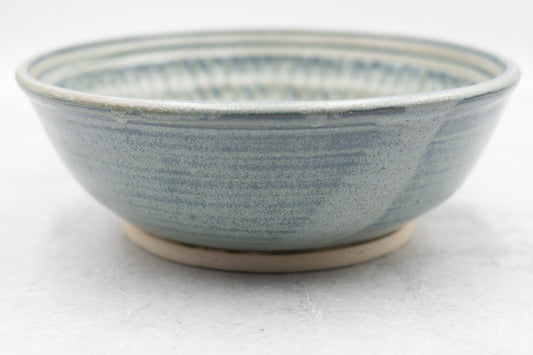 Frosted Blue Large Serving Bowl