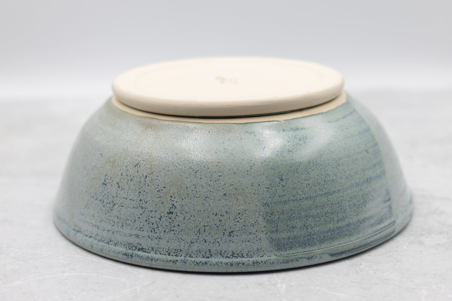 Frosted Blue Large Serving Bowl