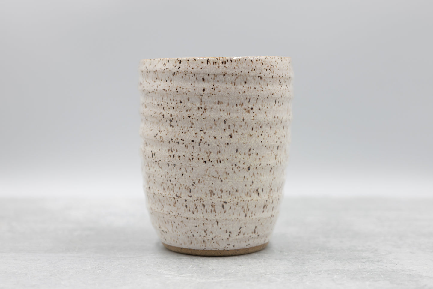 Farmhouse White Speckled Ripple Vase
