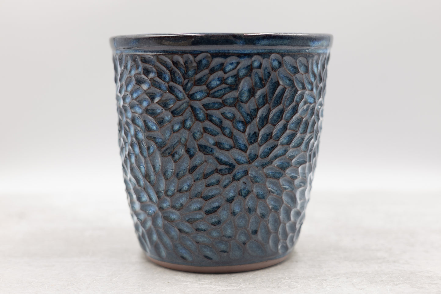 Deep Water Tall Carved Vase