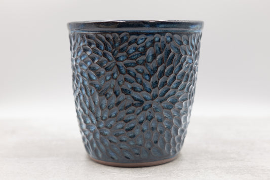 Deep Water Tall Carved Vase