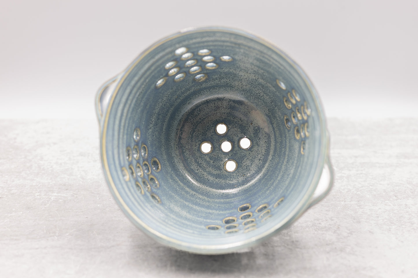 Frosted Blue Berry Bowl