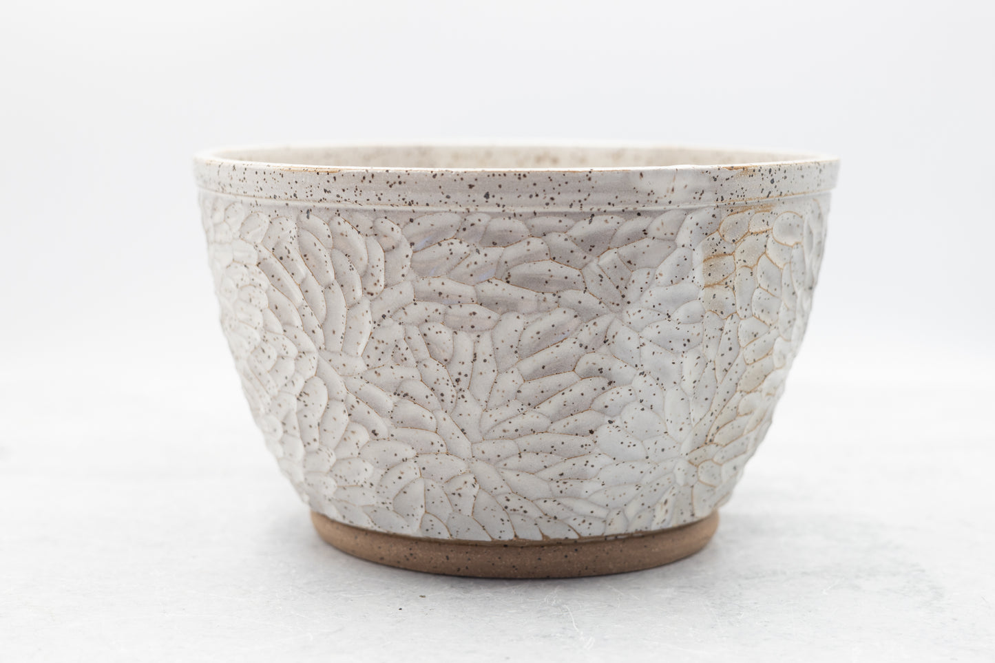 Farmhouse White Carved Fruit Bowl