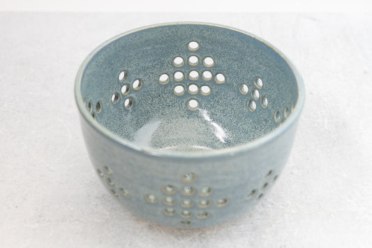 Frosted Blue Berry Bowl