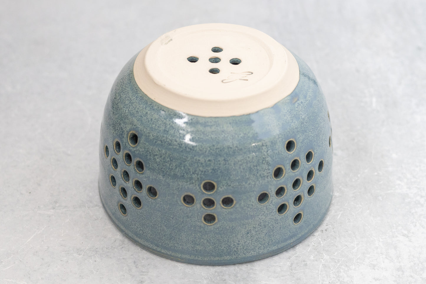 Frosted Blue Berry Bowl