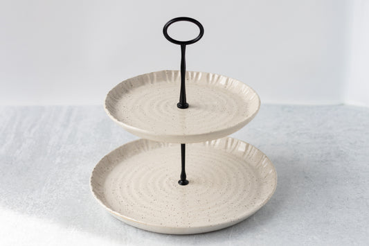 Farmhouse White Tiered Tray