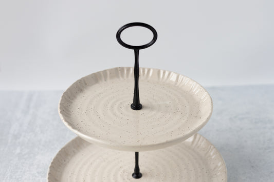 Farmhouse White Tiered Tray