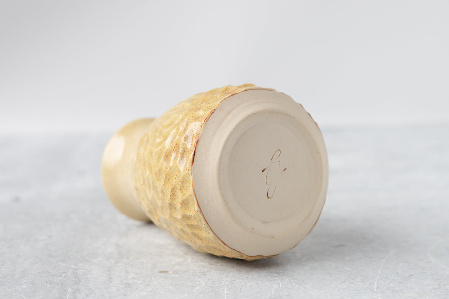 Cinnamon Butter Carved Vase