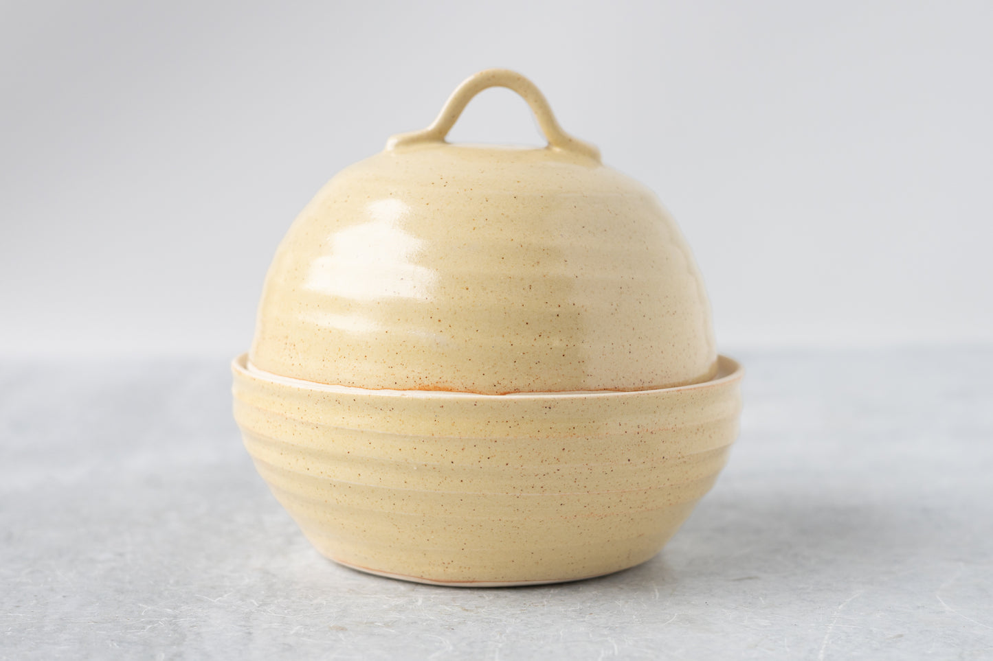 Butter Yellow Lidded Bowl