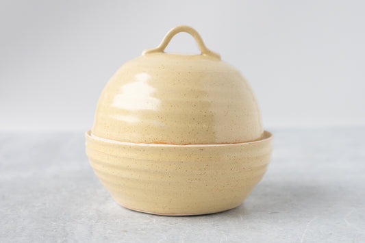 Butter Yellow Lidded Bowl