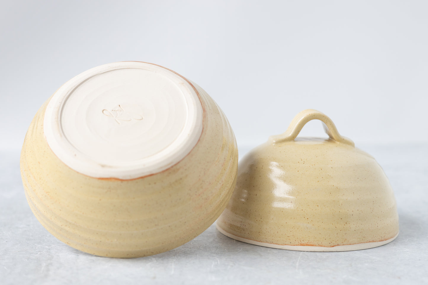Butter Yellow Lidded Bowl