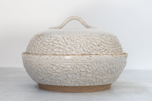 Snow White Lidded Serving Dish