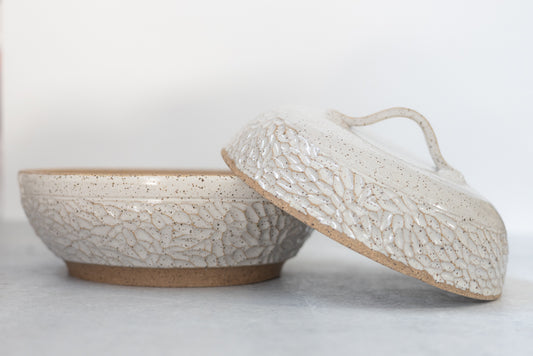 Snow White Lidded Serving Dish