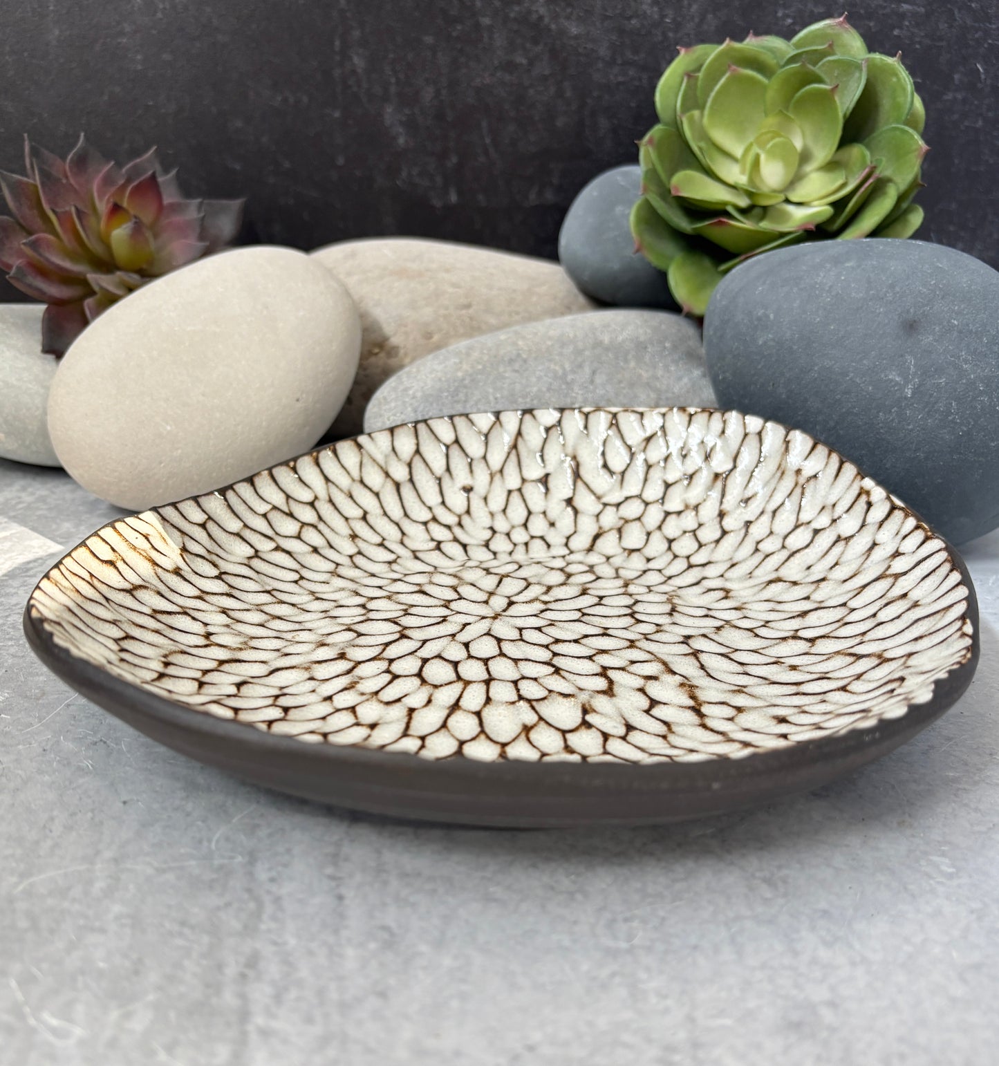 Organic Carved Decorative Plate