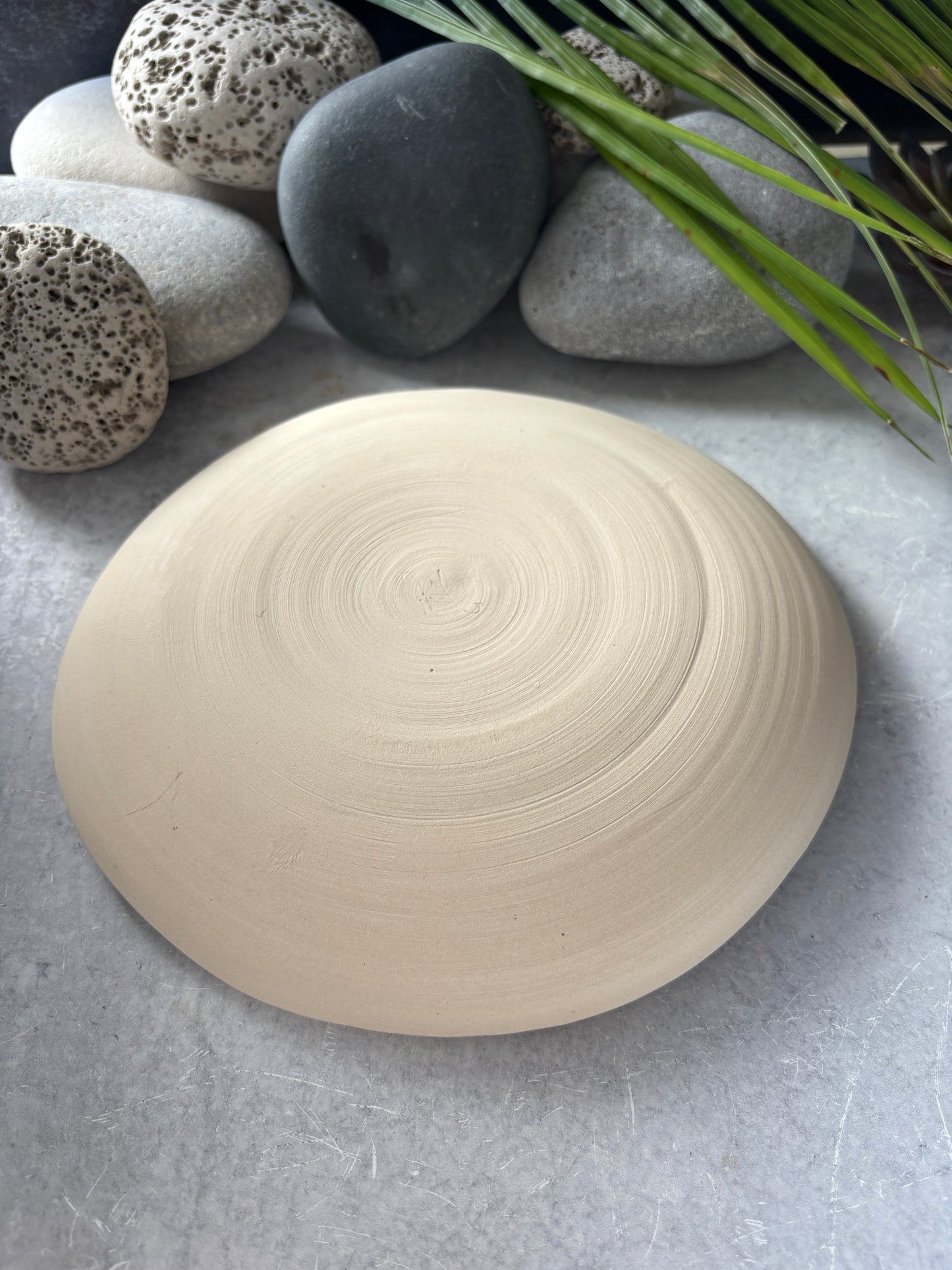 Semi Matte Blue Carved Decorative Bowl