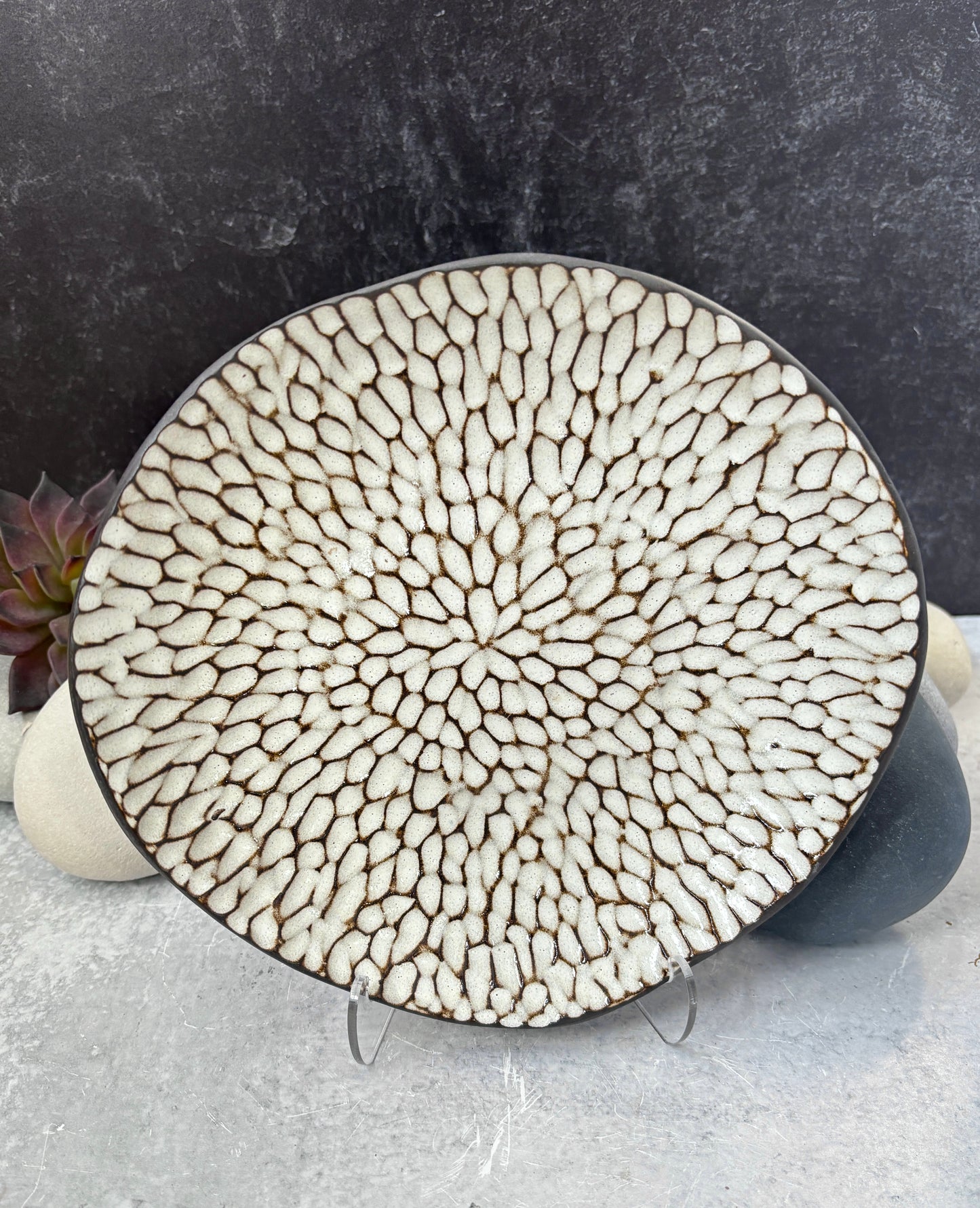 Organic Carved Decorative Plate