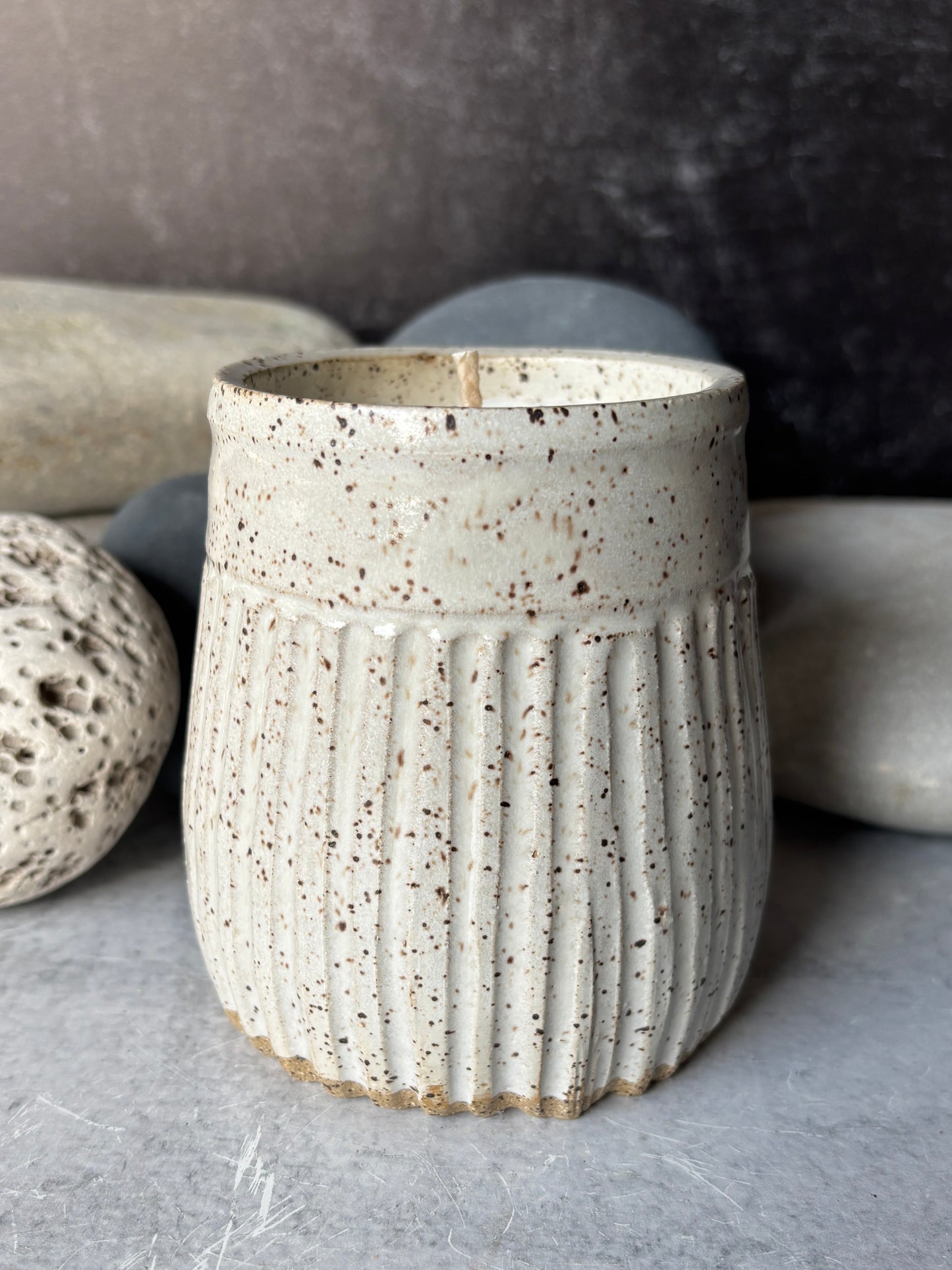 Speckled Farmhouse White Soy Candle